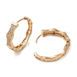 Pendientes de aro de circonio cúbico de micro pave de latón&nbsp;EJEW-M238-82KCG