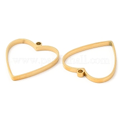 Ciondoli a forma di cuore con lunetta aperta in acciaio inossidabile 304&nbsp;STAS-Z040-03G