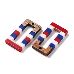 Colgantes de madera de nogal y resina a rayas opacas del día de la independencia&nbsp;RESI-U010-02L