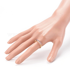 Verstellbare Glasperlen Fingerringe&nbsp;RJEW-JR00350