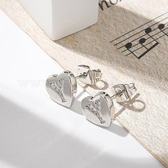 Boucles d'oreilles en laiton plaqué micro pavé de zircons cubiques transparents&nbsp;EJEW-K299-01P-Y