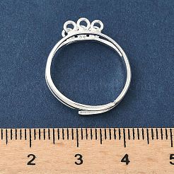 Verstellbare Fingerringhalterungen aus Messing zum Aufhängen von Anhängern&nbsp;KK-K414-03B-S