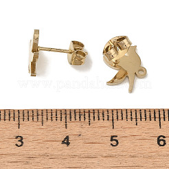 Boucles d'oreilles à tige en acier inoxydable 304 avec placage ionique (IP)&nbsp;STAS-I206-28G