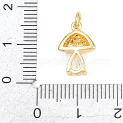 Anhänger aus Messing mit Mikropavé-Fassung aus klaren Zirkonia&nbsp;KK-H273-22G