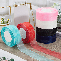 1 Rolle transparentes Organzaband&nbsp;SRIB-CY0001-22B-05