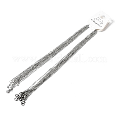 12 Stück 1.8 mm 304 Edelstahl strukturierte Kabelkette Halskette für Damen und Herren&nbsp;NJEW-H093-11P