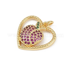 Pendentifs avec zircon cubiques à micro-pavés en laiton&nbsp;KK-S528-17G