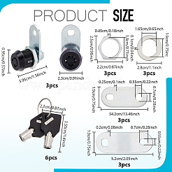 Kit di blocco a camma universale in lega di zinco e plastica con chiavi&nbsp;FIND-WH0366-511