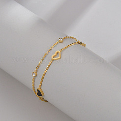 Doppelsträngige Armbänder aus Edelstahl 304&nbsp;FS-WGDC102-01