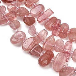 Chapelets de perles aux fraises en quartz naturel&nbsp;GG-CBA3A44-A02-01