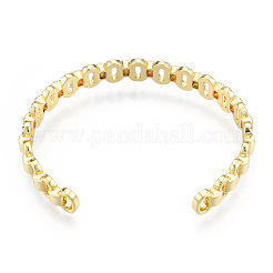 Ovaler Armreif mit offener Manschette aus Zirkonia&nbsp;BJEW-N014-019