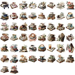50 Stück Buch-/Kaffeehaustier-Aufkleber&nbsp;STIC-T0001-11