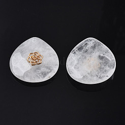 Supports de strass pendentif en cristal de quartz naturel&nbsp;G-N326-133-01