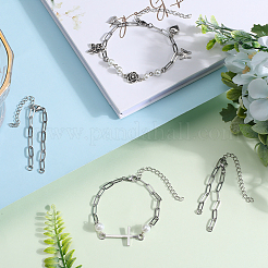 12 Stück 304 Edelstahl Büroklammer Kette Armband machen&nbsp;AJEW-SC0002-49