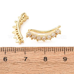 Pendientes trepadores de latón con circonitas cúbicas engastadas&nbsp;KK-CBAA351-22G-01