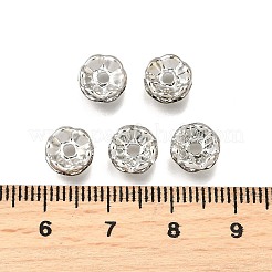 Messing Klasse A Kristall Strass Abstandsperlen&nbsp;RB-A006-8MM-N