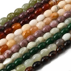 Natürliche Xiuyan-Jade & Karneol & Jade & Rhodonit & Mahagoni-Obsidian & Lepidolith & weiße Jade-Perlenstränge&nbsp;G-K362-I-02