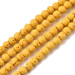 Colliers de perles de lave synthétiques teintées&nbsp;GG-CBAAE19-05B