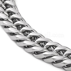 Anlaufgeschütztes kubanisches Gliederkettenarmband aus 304er Edelstahl für Männer und Frauen&nbsp;BJEW-C048-03P