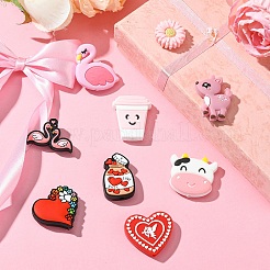 10 Stück 10 Stile Valentinstag Thema Lebensmittelqualität umweltfreundliche Silikon Fokalperlen&nbsp;SIL-YW0001-33