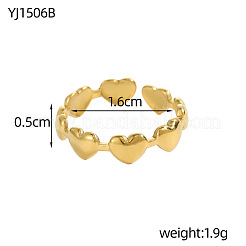 Anelli polsini in acciaio inossidabile 304&nbsp;RJEW-OY001-03G