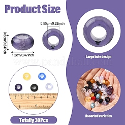 30pcs europäische Glasperlen&nbsp;GLAA-YW0005-24