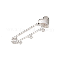 Herz-Brosche aus Messing&nbsp;KK-Z132-01P-01