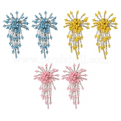 Boucles d'oreilles puces en perles de verre pour femmes&nbsp;EJEW-MZ00760