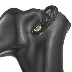 Ohrstecker aus Paua-Muschel und Messing für Damen&nbsp;EJEW-JE07472-01