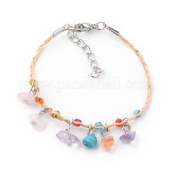 Braccialetti di fascino pietra mista&nbsp;BJEW-Q681-12