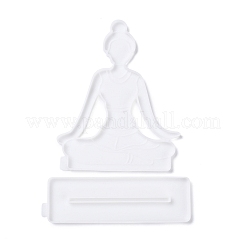 Moules de statue en silicone de yoga bricolage&nbsp;DIY-G046-11