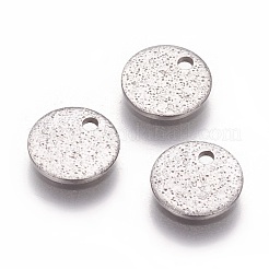 Pendenti testurizzati in acciaio inossidabile 304 anti-appannamento&nbsp;STAS-I098-01-8mm-P