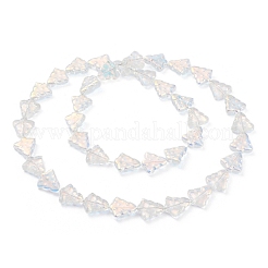 Transparentes perles de verre de galvanoplastie brins&nbsp;EGLA-C002-AB01