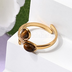 Offene Manschettenringe aus Edelstahl 304&nbsp;RJEW-F213-04G-06