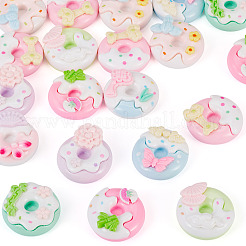 20 Stück undurchsichtige Harz-Decoden-Cabochons&nbsp;RESI-TA0005-33