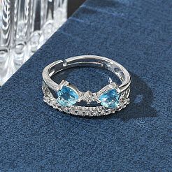 Anillos ajustables con forma de lazo&nbsp;CU-CBA7E55-07P
