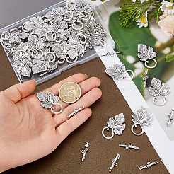 40 Stück Sets Knebelverschlüsse aus Legierung&nbsp;TIBE-FH0001-27