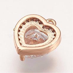 Breloques en laiton avec zircone cubique de micro pave&nbsp;ZIRC-E117-36
