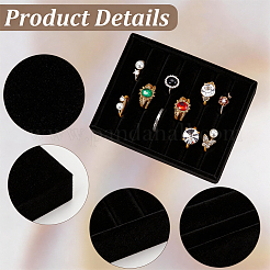 Plateaux de présentation de bijoux en velours à 6 emplacement&nbsp;ODIS-SP0002-24B-02
