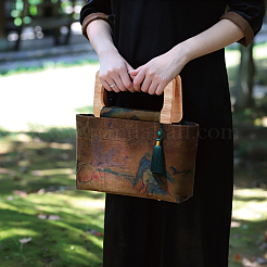 4 poignée de sac en bois de 2 styles&nbsp;WOOD-CA0001-28