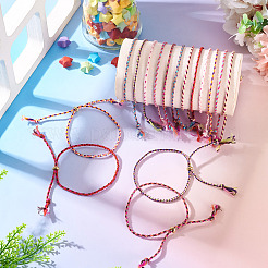 16 bracelet coulissant en cordon de coton macramé 8 couleurs&nbsp;BJEW-TAC0060