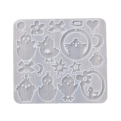 Orecchini con gattino pendenti stampo in silicone fai da te&nbsp;X1-DIY-Q033-08A
