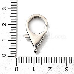 Chiusure a moschettone in ottone chiaro con zirconi cubici&nbsp;KK-Z078-49C-P