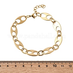 Bracciali a catena ovale in acciaio inossidabile 304 per donna e uomo&nbsp;BJEW-L720-03G