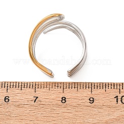 Zweifarbige offene Manschettenringe aus Edelstahl 304&nbsp;LS-SA-CBA751F-03GP