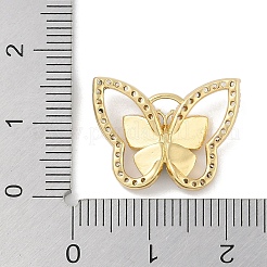 Ciondoli in ottone con placcatura a cremagliera con micro pavé di zirconi chiari&nbsp;KK-A224-13G