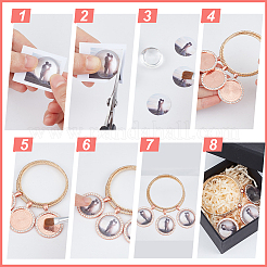 2 Stück 2 Farben Eisen Strass mehrsträngige Stretch-Armbänder mit runden&nbsp;BJEW-DR00009