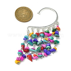 Orecchini con nappe colorate turchesi sintetiche&nbsp;EJEW-JE05518