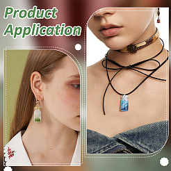 12 Stück transparente Glasflaschenanhänger in 3 Farben&nbsp;DIY-BC0014-84