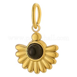 Anhänger aus Edelstahl 304 und Natursteinperlen&nbsp;STAS-OY009-30G